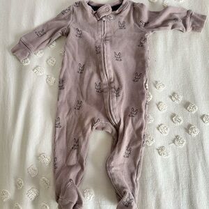Baby Gap One Piece Pajama with Bunny Print 3-6M